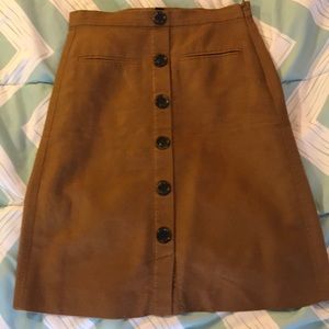 Ann Taylor A-line button skirt with pockets